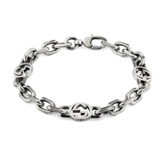 Bracciale gucci sale uomo argento